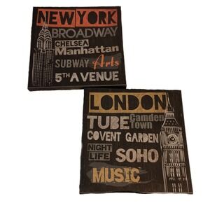 Ikea Canvas Wall Art - Tom Frazier Cities -‎ New York, London SKUH125
